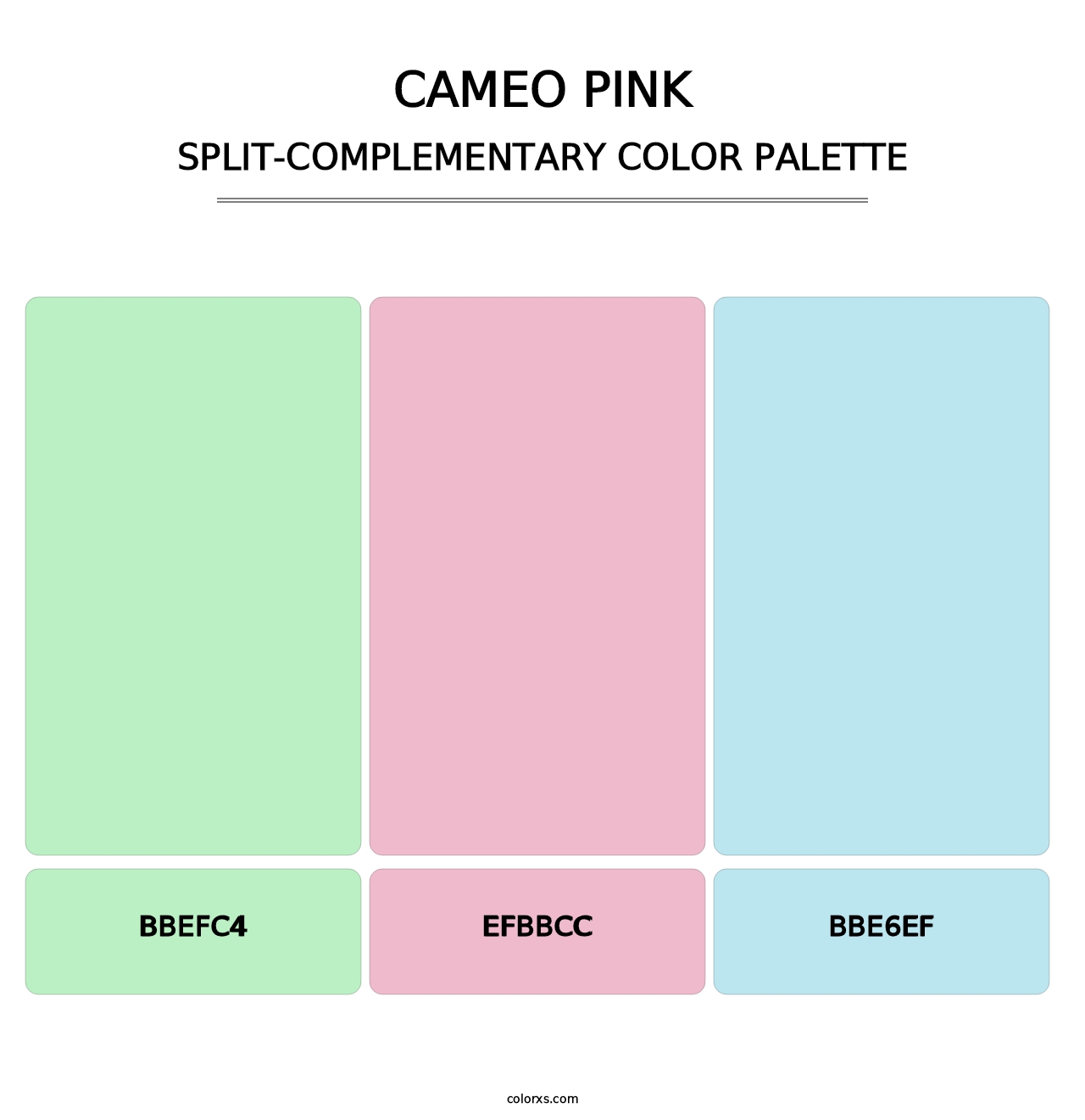 Cameo Pink - Split-Complementary Color Palette