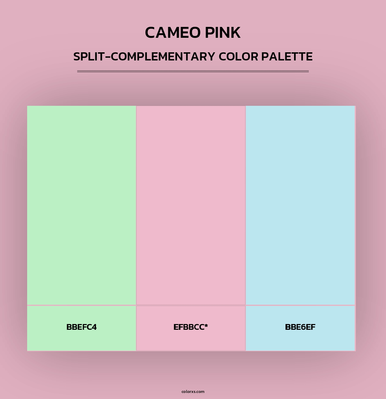 Cameo Pink - Split-Complementary Color Palette