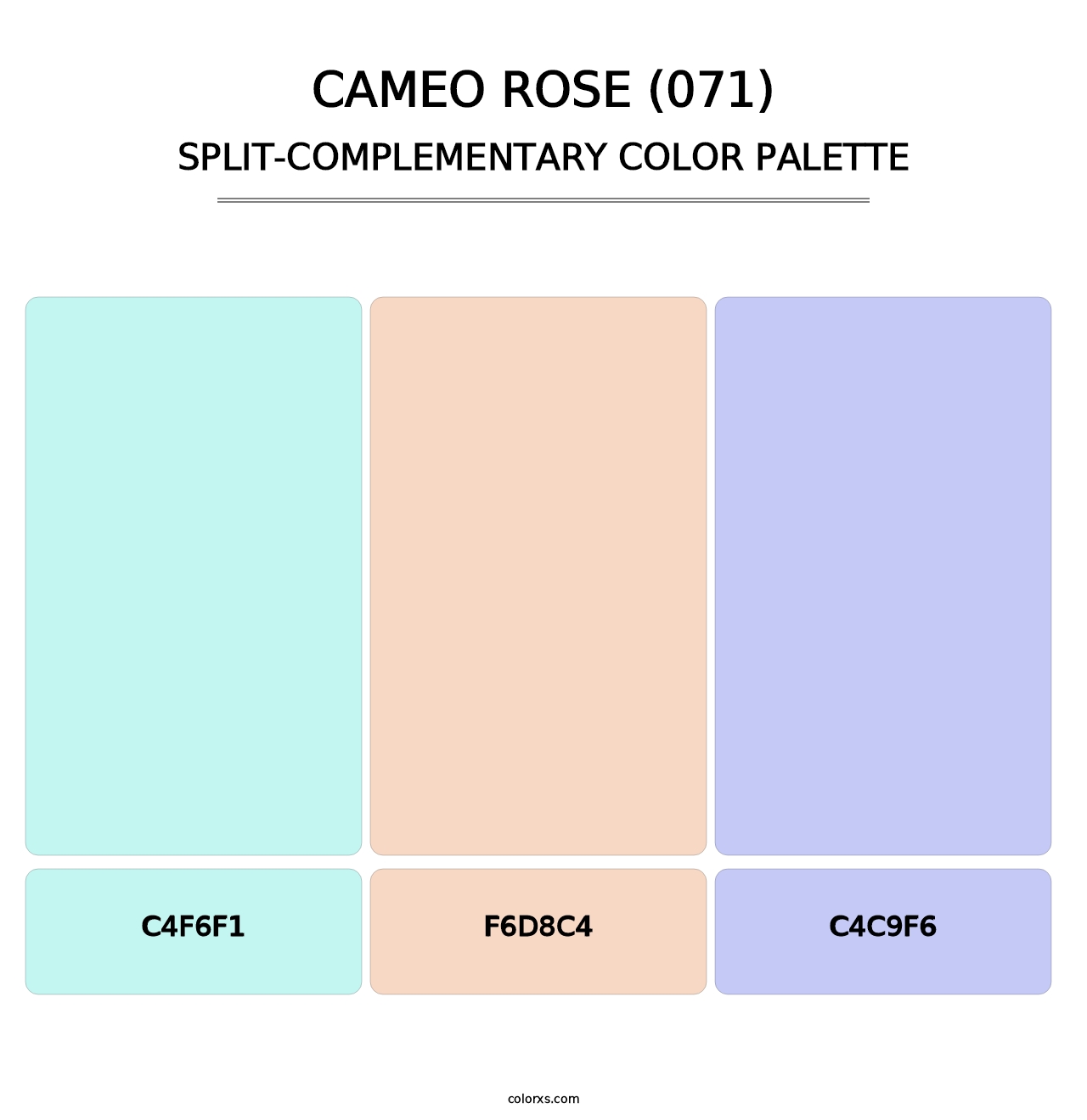 Cameo Rose (071) - Split-Complementary Color Palette