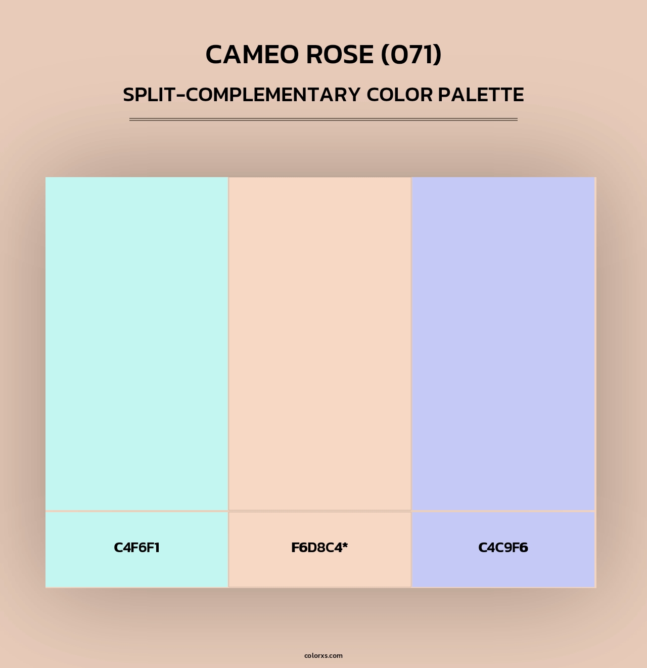 Cameo Rose (071) - Split-Complementary Color Palette
