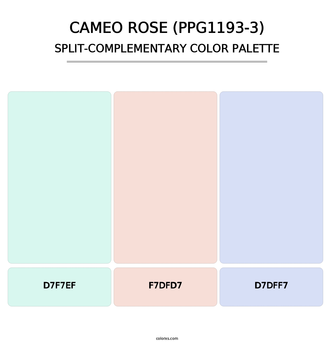 Cameo Rose (PPG1193-3) - Split-Complementary Color Palette