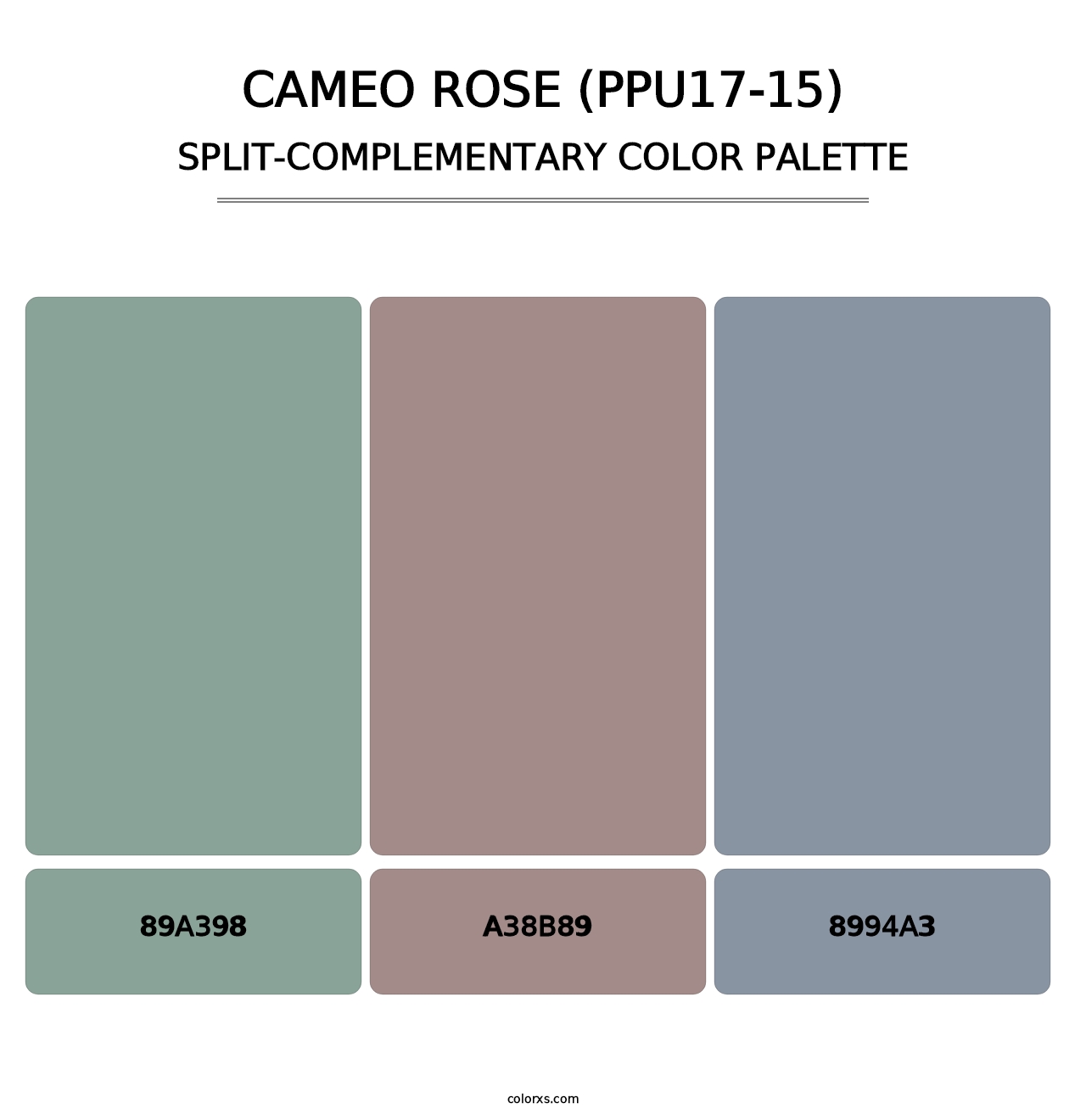 Cameo Rose (PPU17-15) - Split-Complementary Color Palette