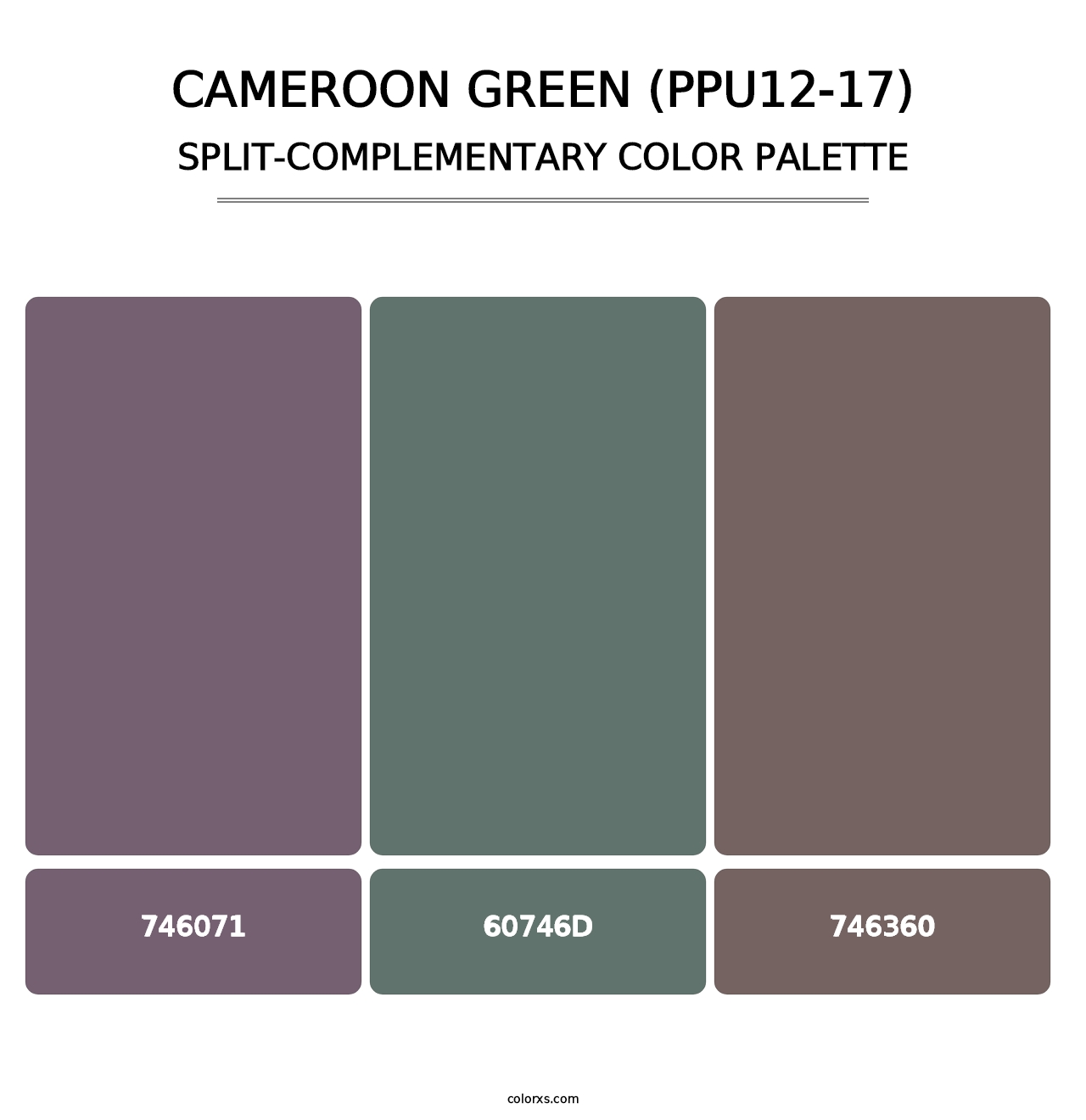 Cameroon Green (PPU12-17) - Split-Complementary Color Palette