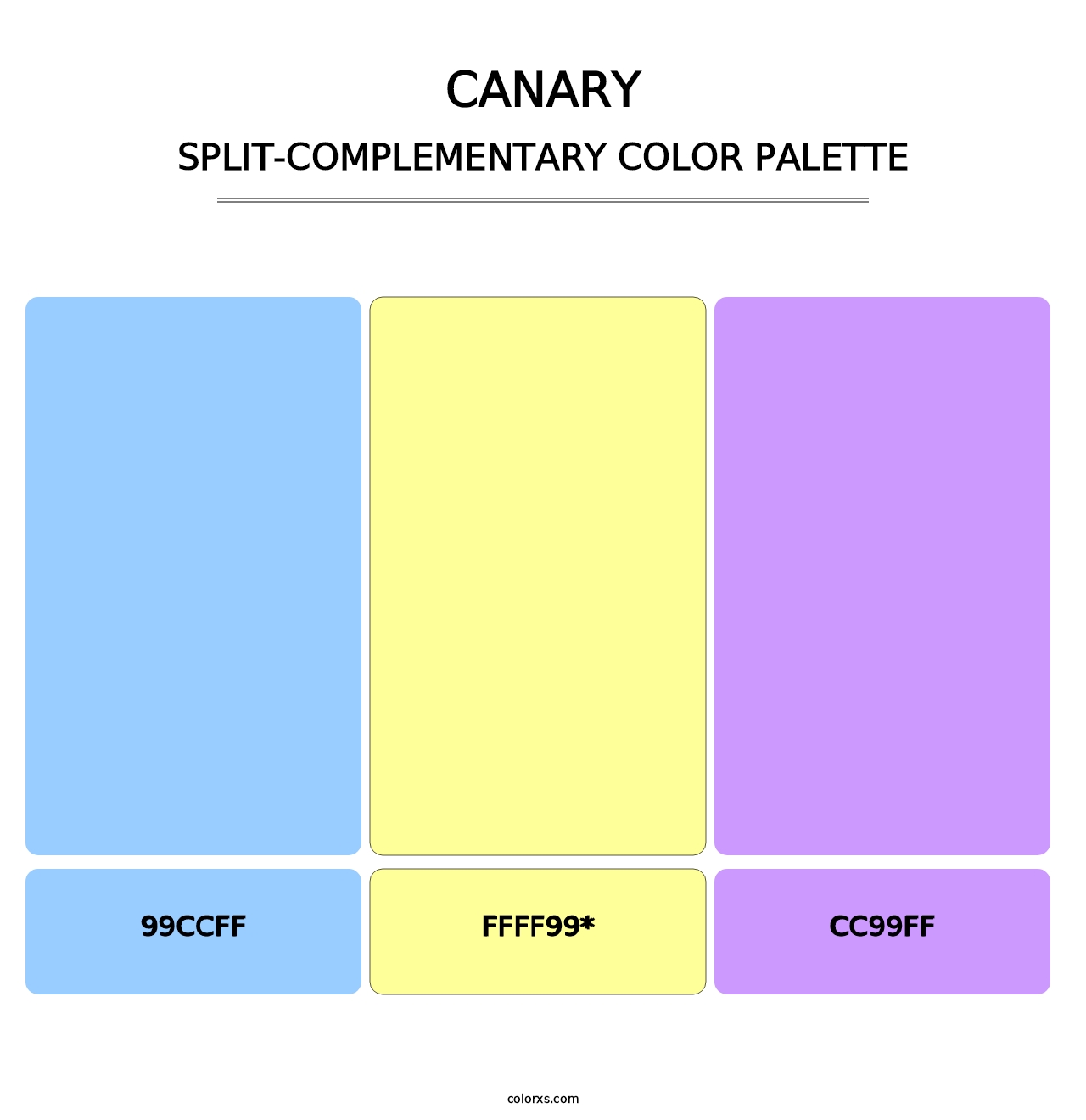 Canary - Split-Complementary Color Palette