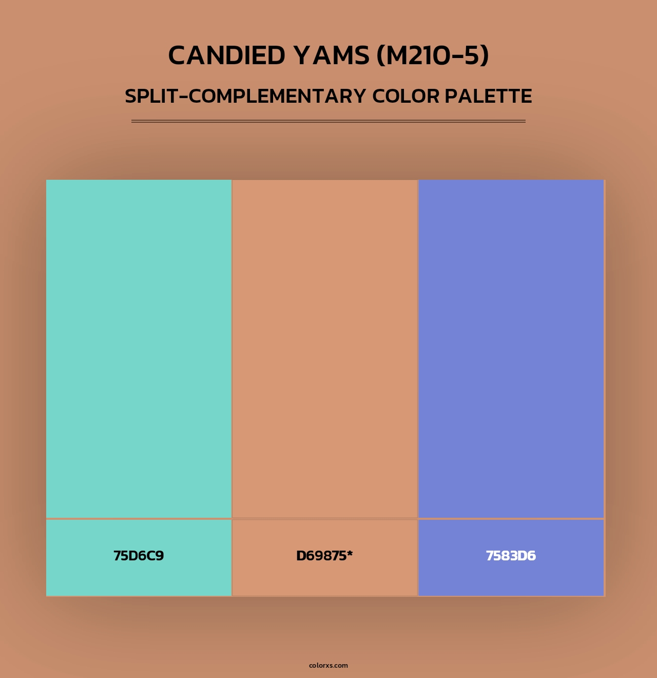 Candied Yams (M210-5) - Split-Complementary Color Palette