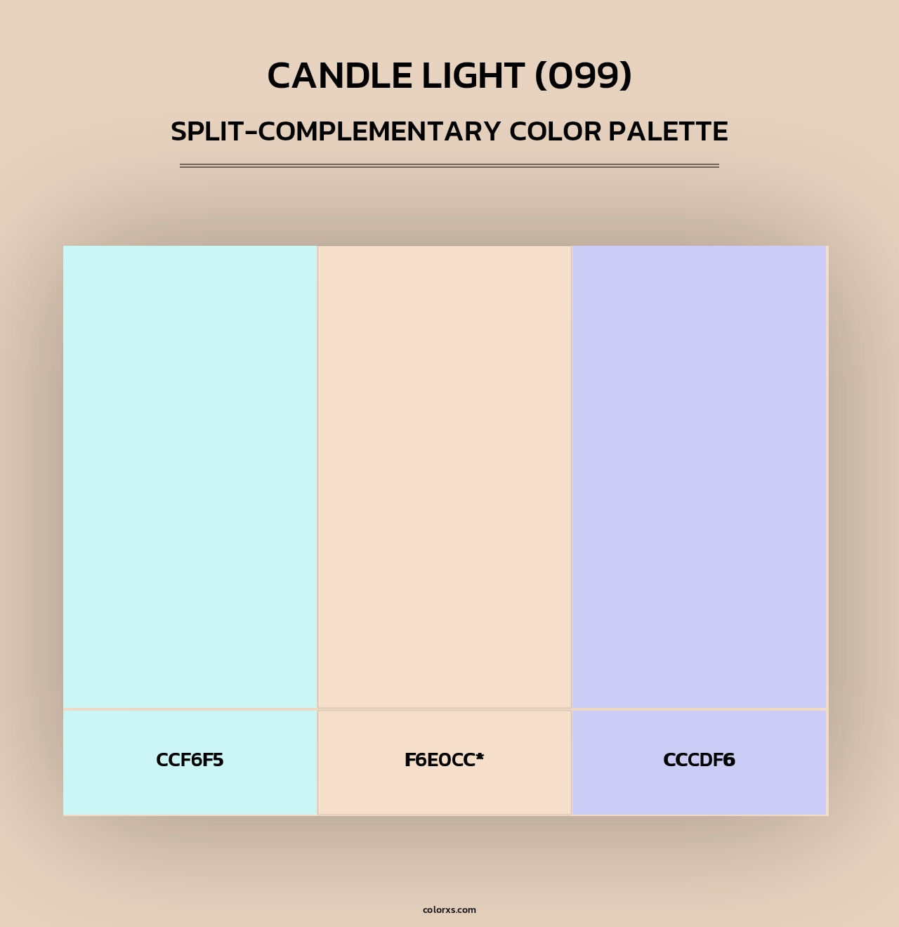 Candle Light (099) - Split-Complementary Color Palette
