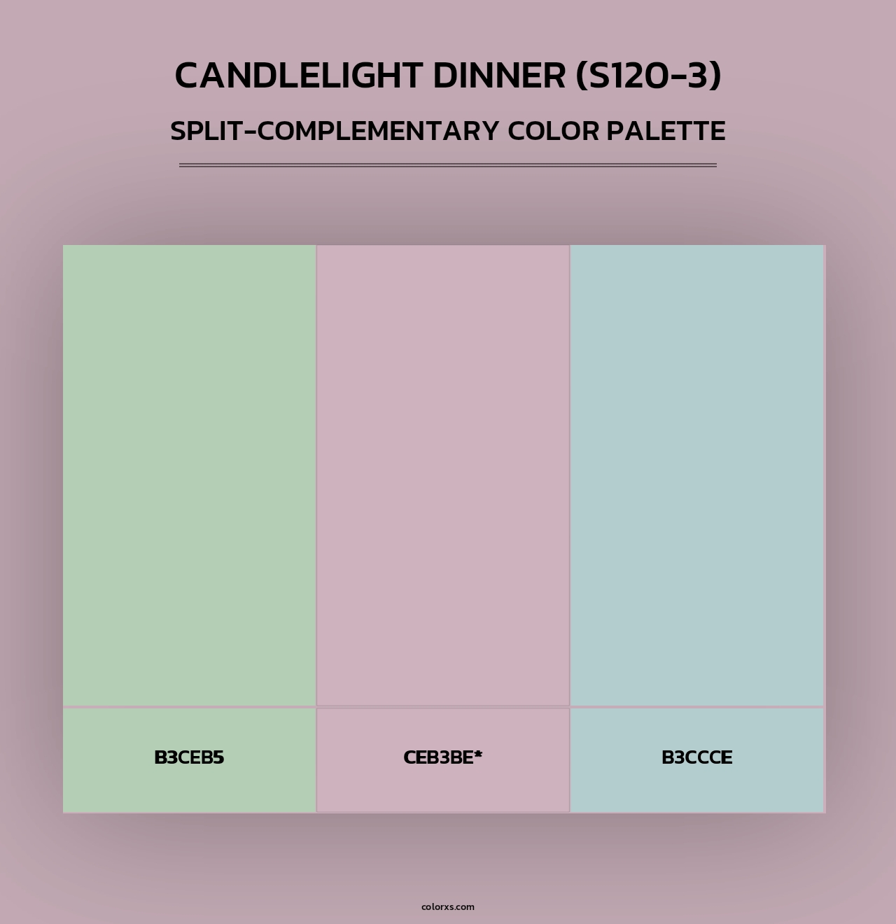 Candlelight Dinner (S120-3) - Split-Complementary Color Palette