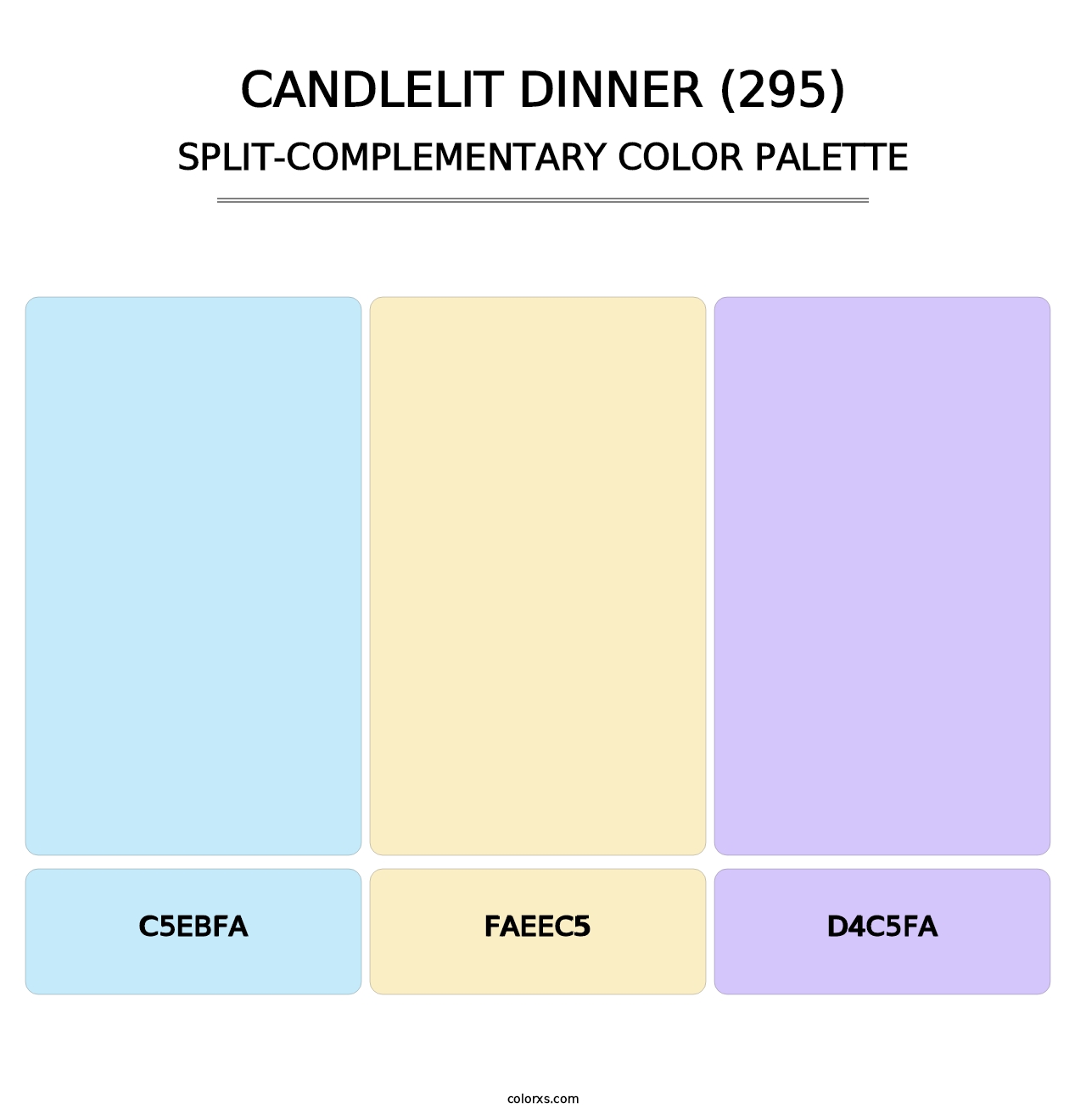 Candlelit Dinner (295) - Split-Complementary Color Palette