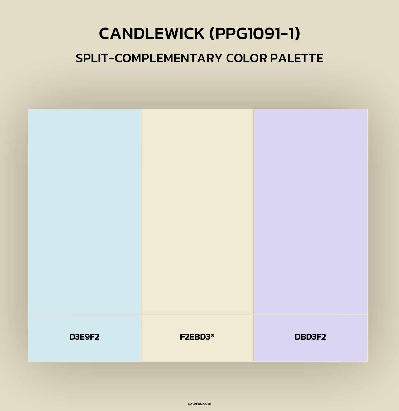 Candlewick (PPG1091-1) - Split-Complementary Color Palette