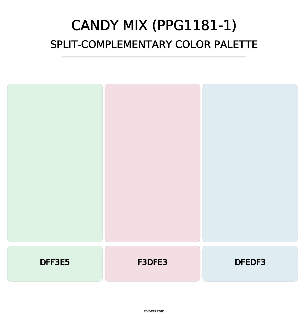 Candy Mix (PPG1181-1) - Split-Complementary Color Palette