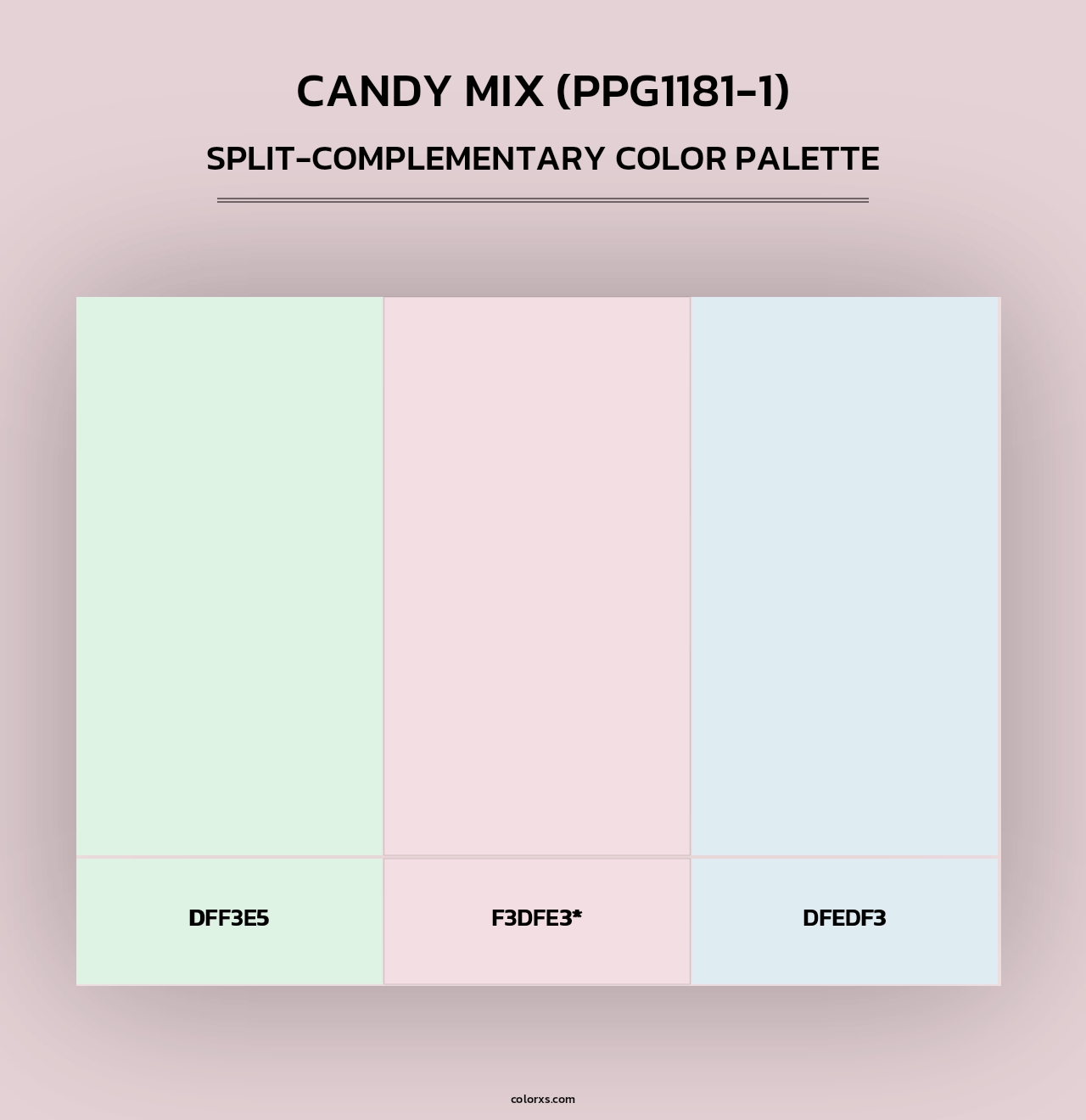 Candy Mix (PPG1181-1) - Split-Complementary Color Palette