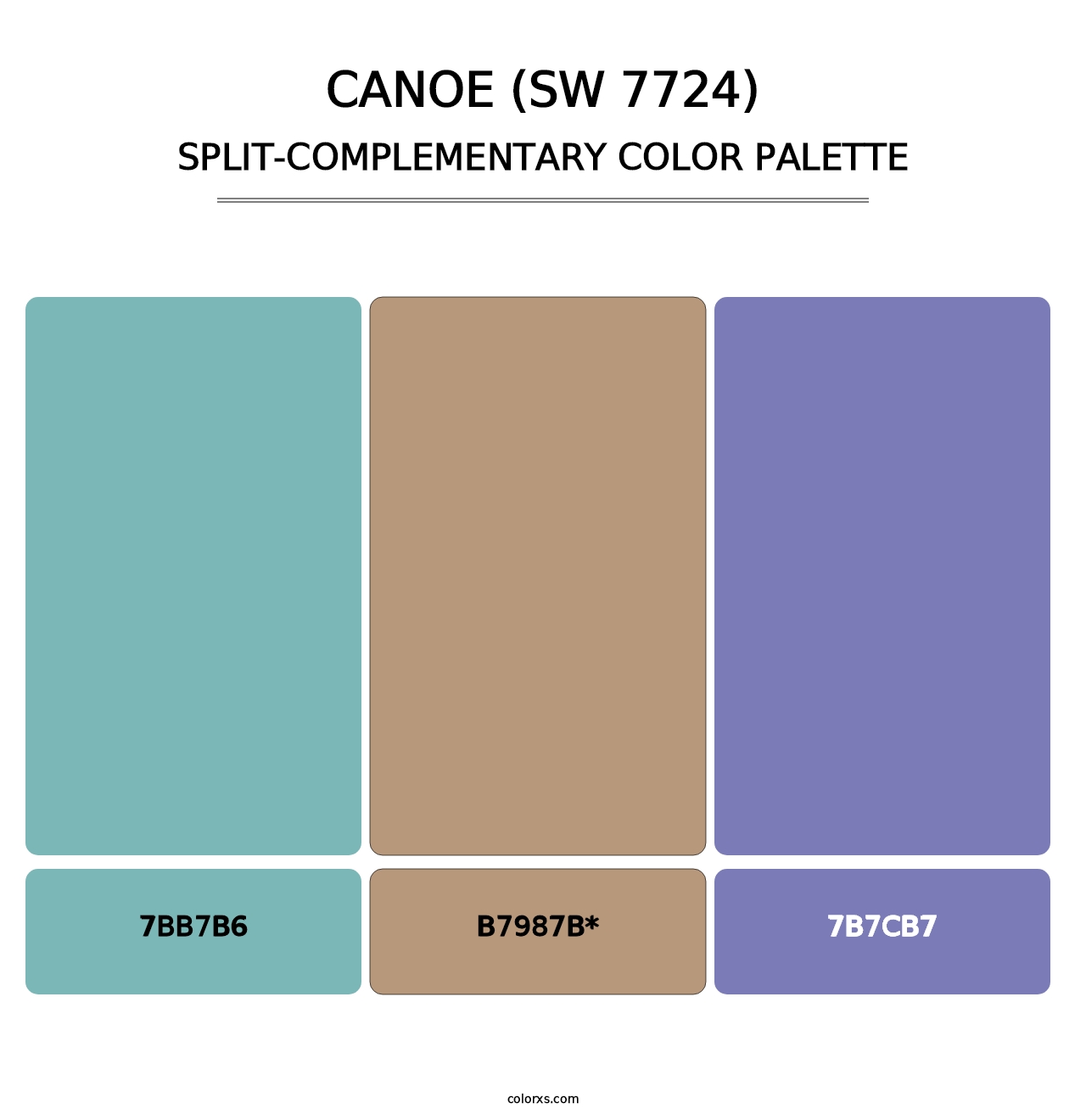 Canoe (SW 7724) - Split-Complementary Color Palette