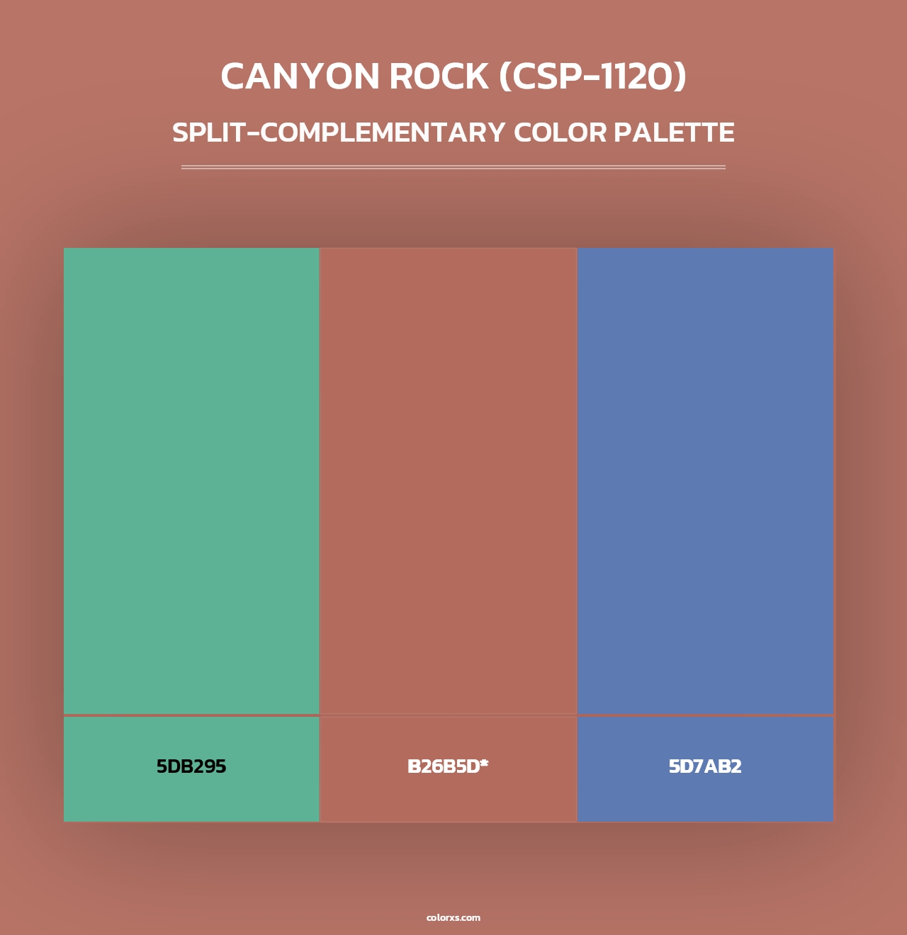 Canyon Rock (CSP-1120) - Split-Complementary Color Palette