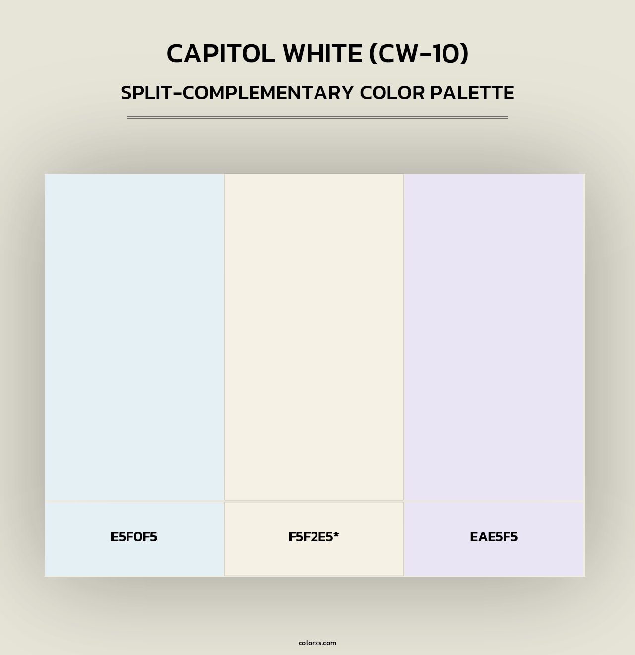 Capitol White (CW-10) - Split-Complementary Color Palette