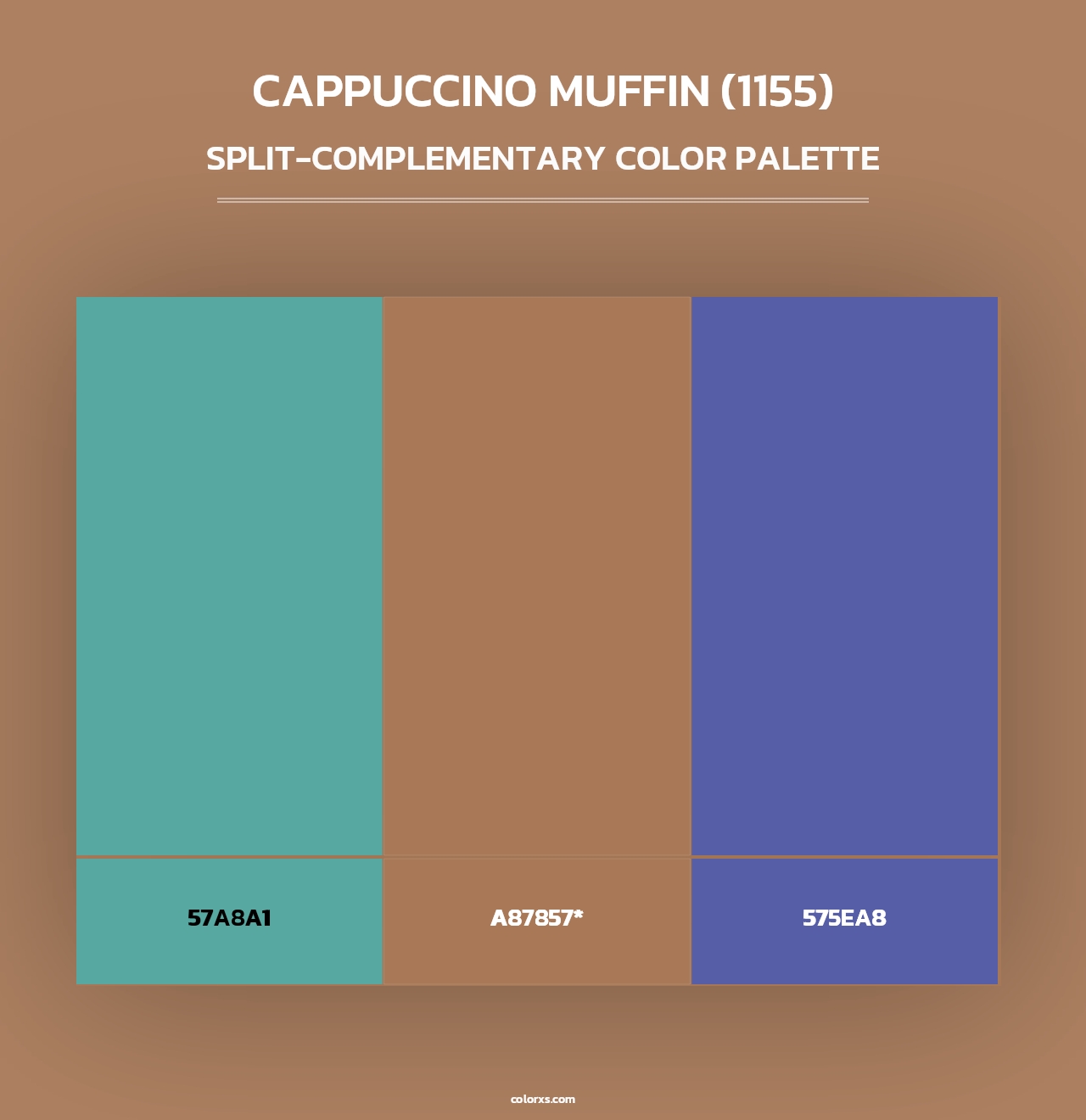 Cappuccino Muffin (1155) - Split-Complementary Color Palette