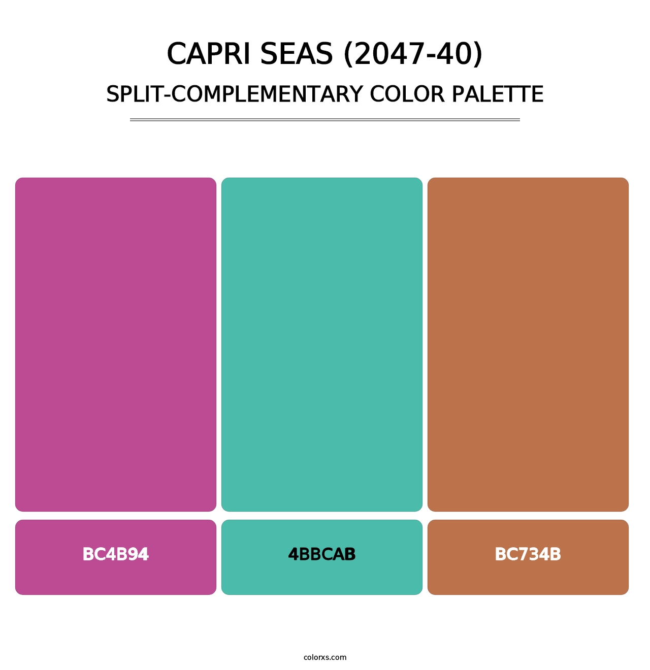 Capri Seas (2047-40) - Split-Complementary Color Palette