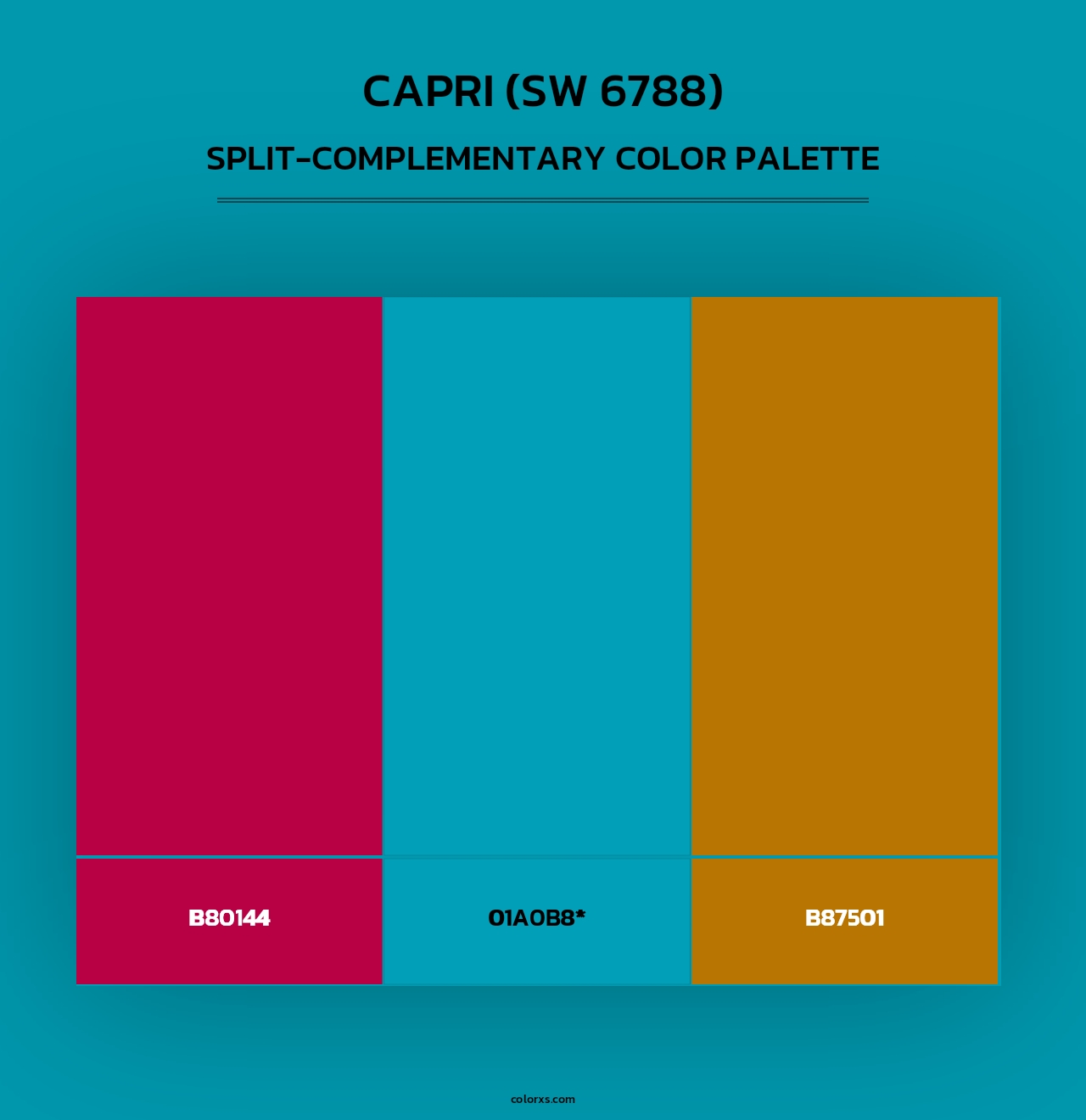 Capri (SW 6788) - Split-Complementary Color Palette