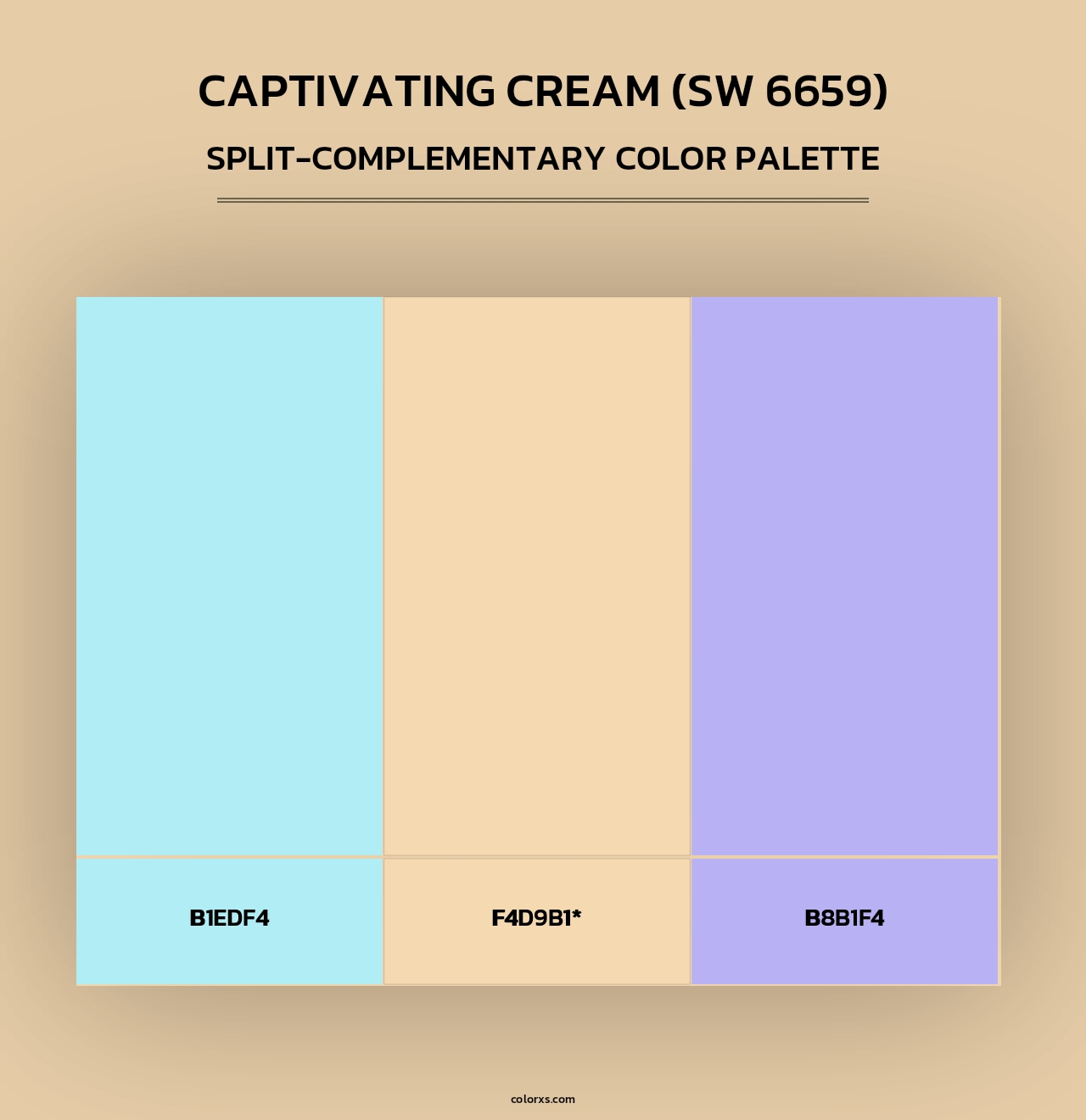 Captivating Cream (SW 6659) - Split-Complementary Color Palette