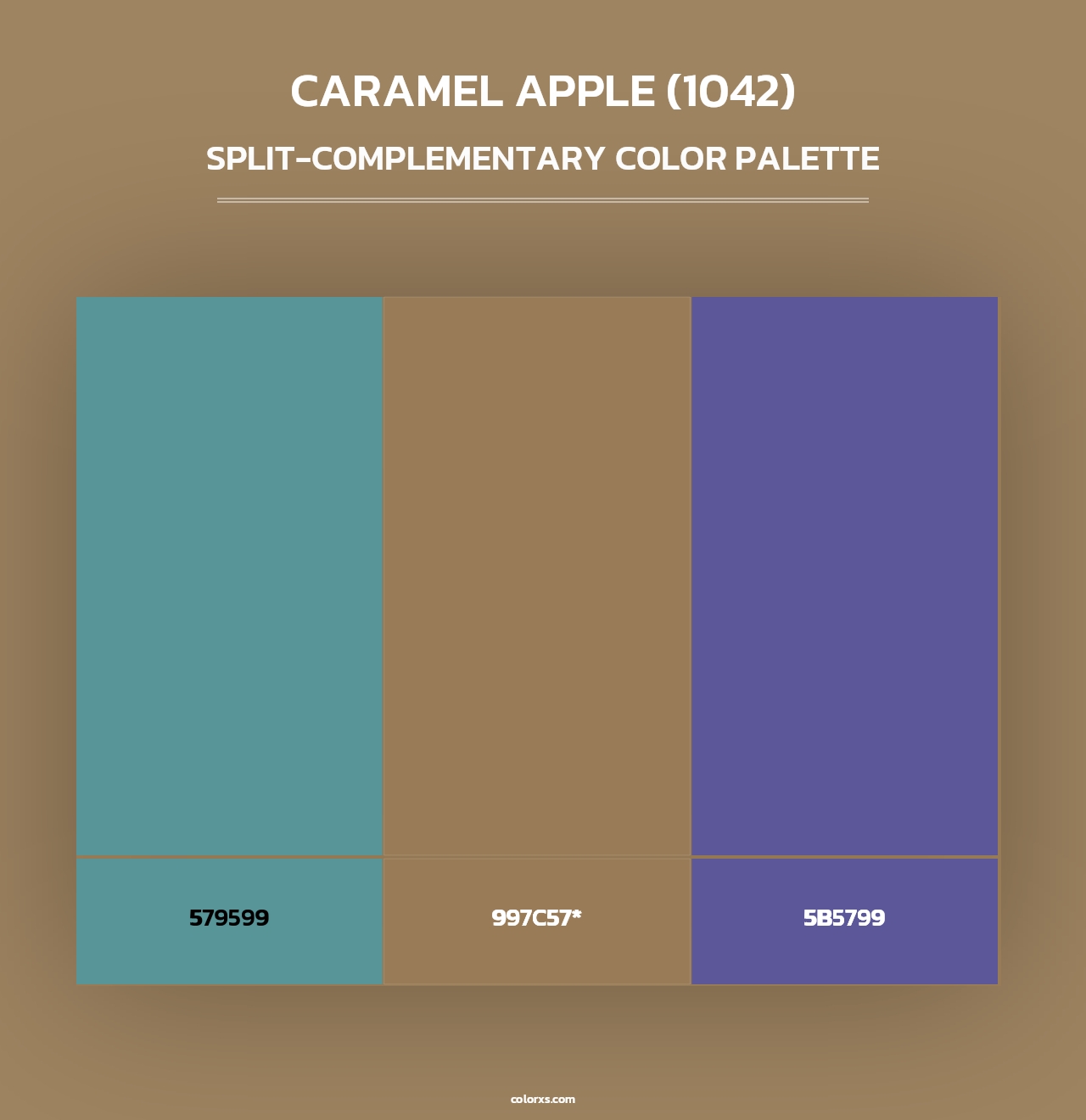 Caramel Apple (1042) - Split-Complementary Color Palette