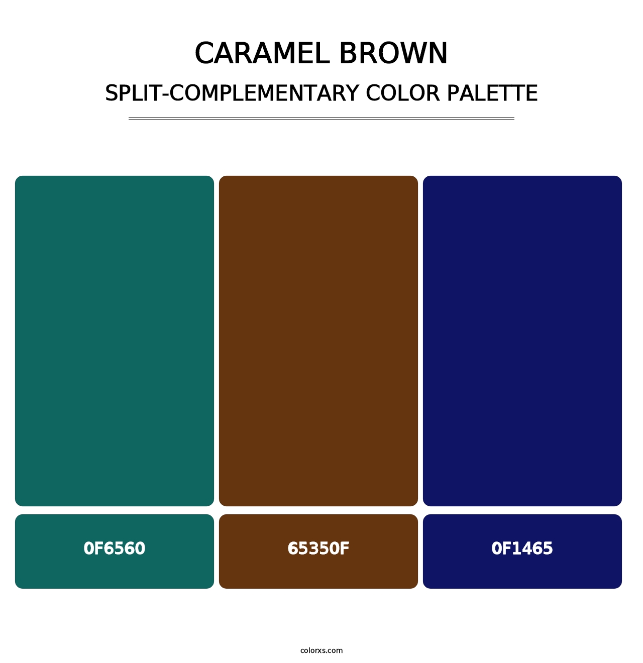 Caramel Brown - Split-Complementary Color Palette
