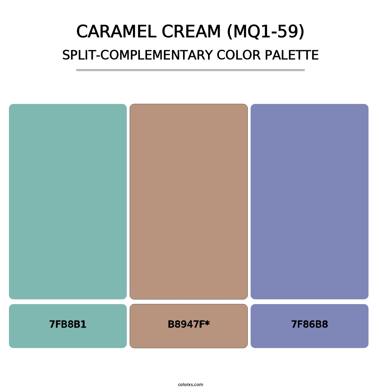 Caramel Cream (MQ1-59) - Split-Complementary Color Palette