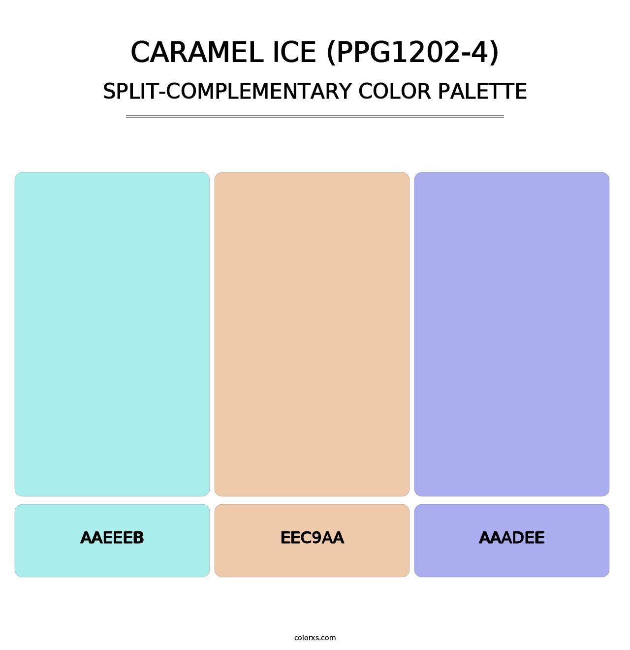 Caramel Ice (PPG1202-4) - Split-Complementary Color Palette