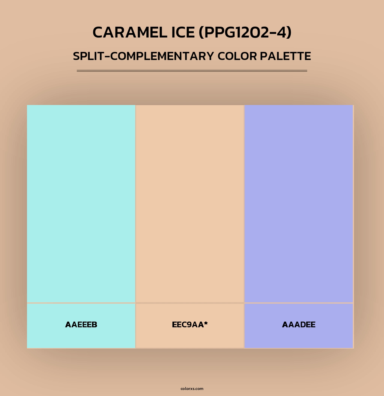 Caramel Ice (PPG1202-4) - Split-Complementary Color Palette