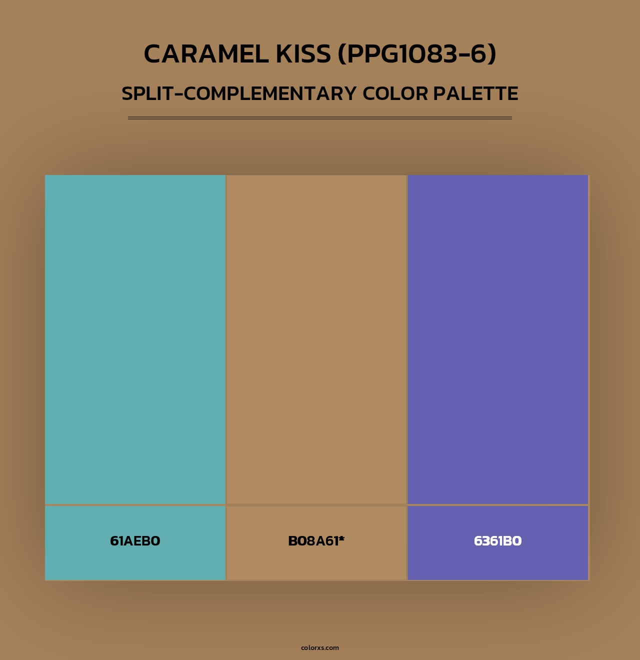 Caramel Kiss (PPG1083-6) - Split-Complementary Color Palette