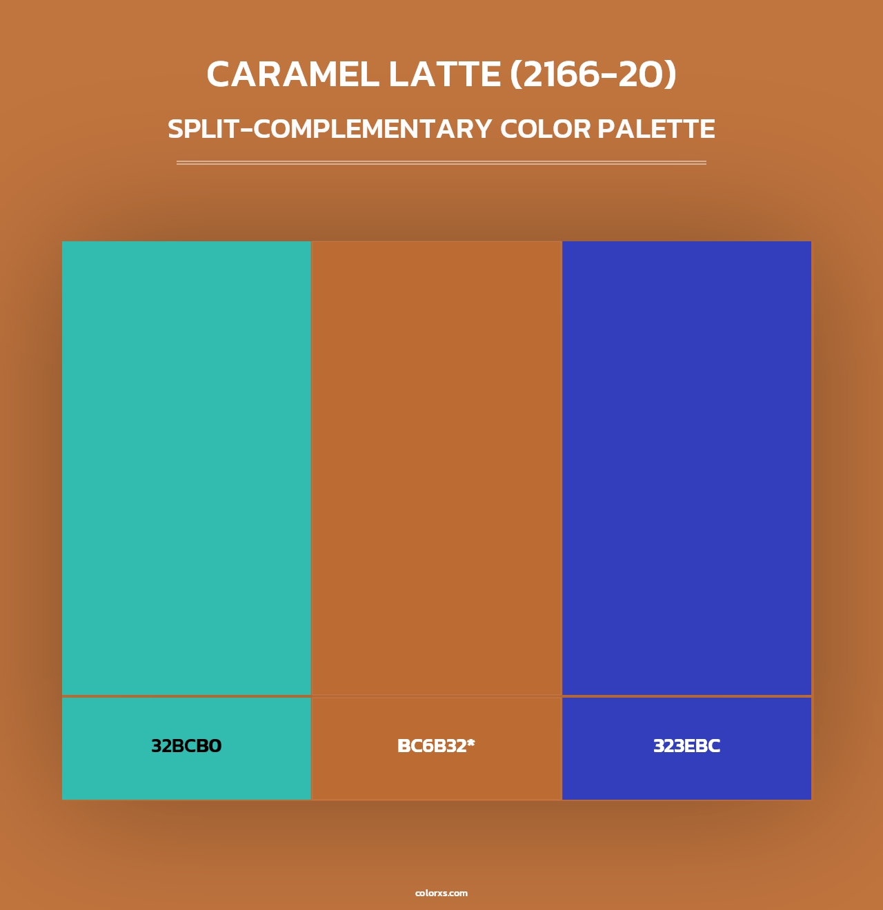 Caramel Latte (2166-20) - Split-Complementary Color Palette