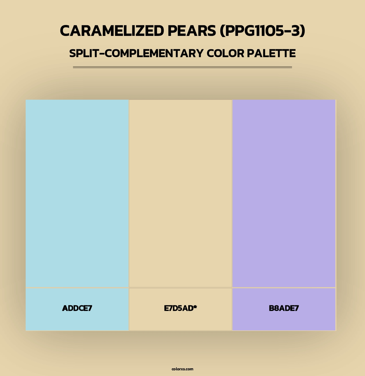 Caramelized Pears (PPG1105-3) - Split-Complementary Color Palette