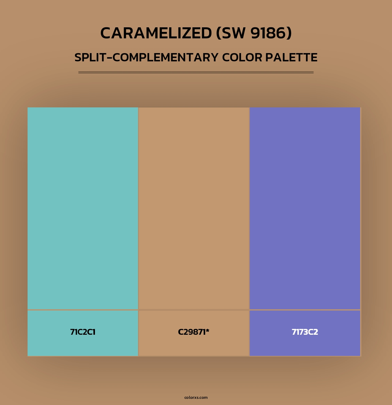 Caramelized (SW 9186) - Split-Complementary Color Palette