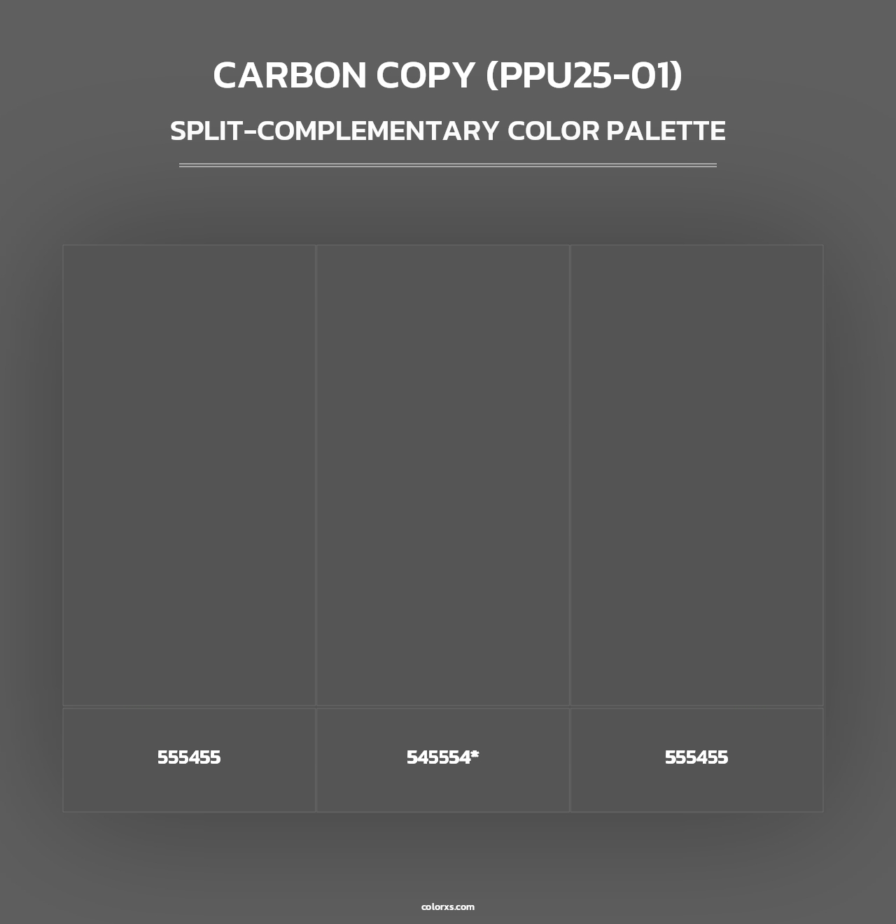 Carbon Copy (PPU25-01) - Split-Complementary Color Palette