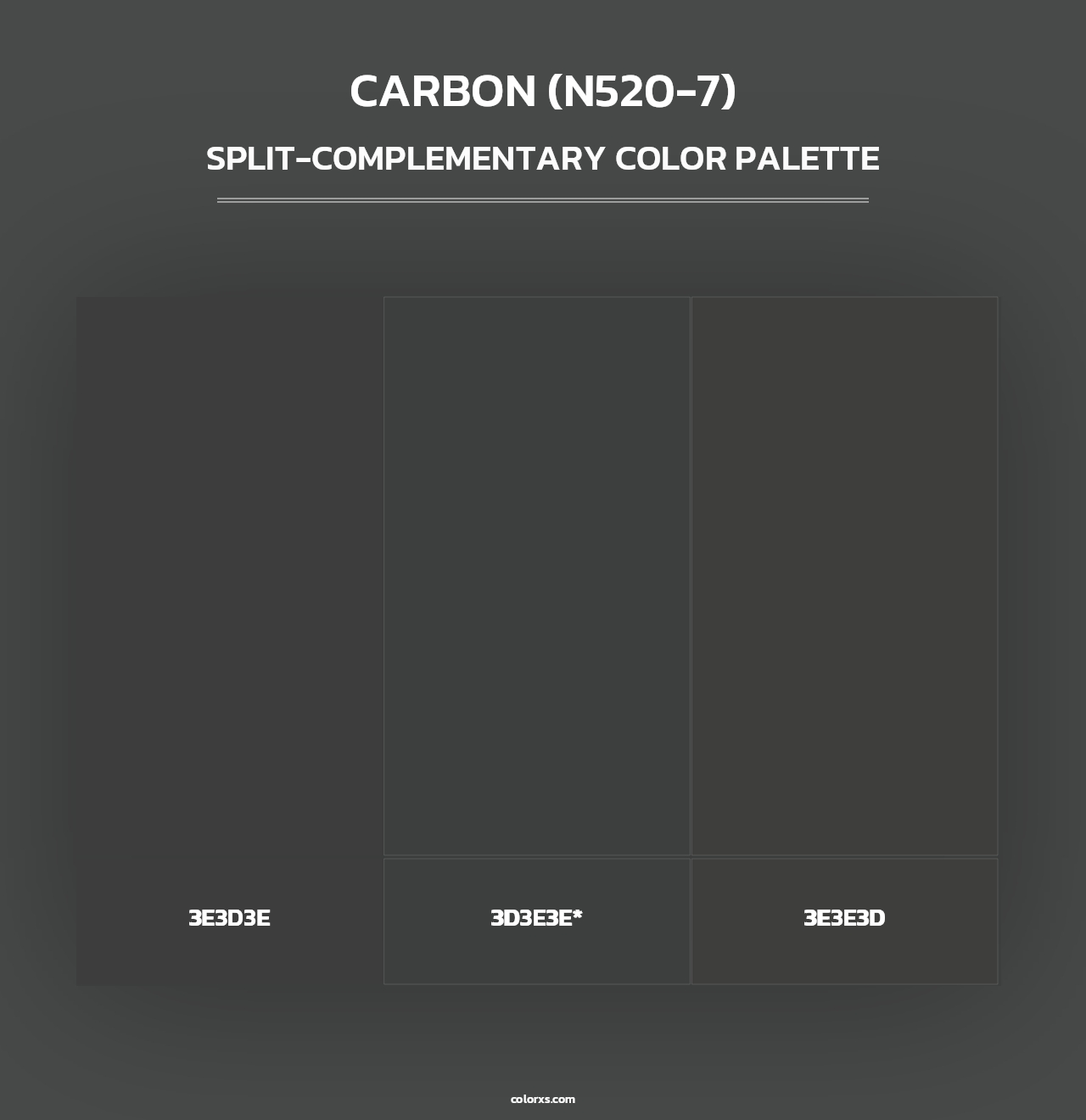 Carbon (N520-7) - Split-Complementary Color Palette