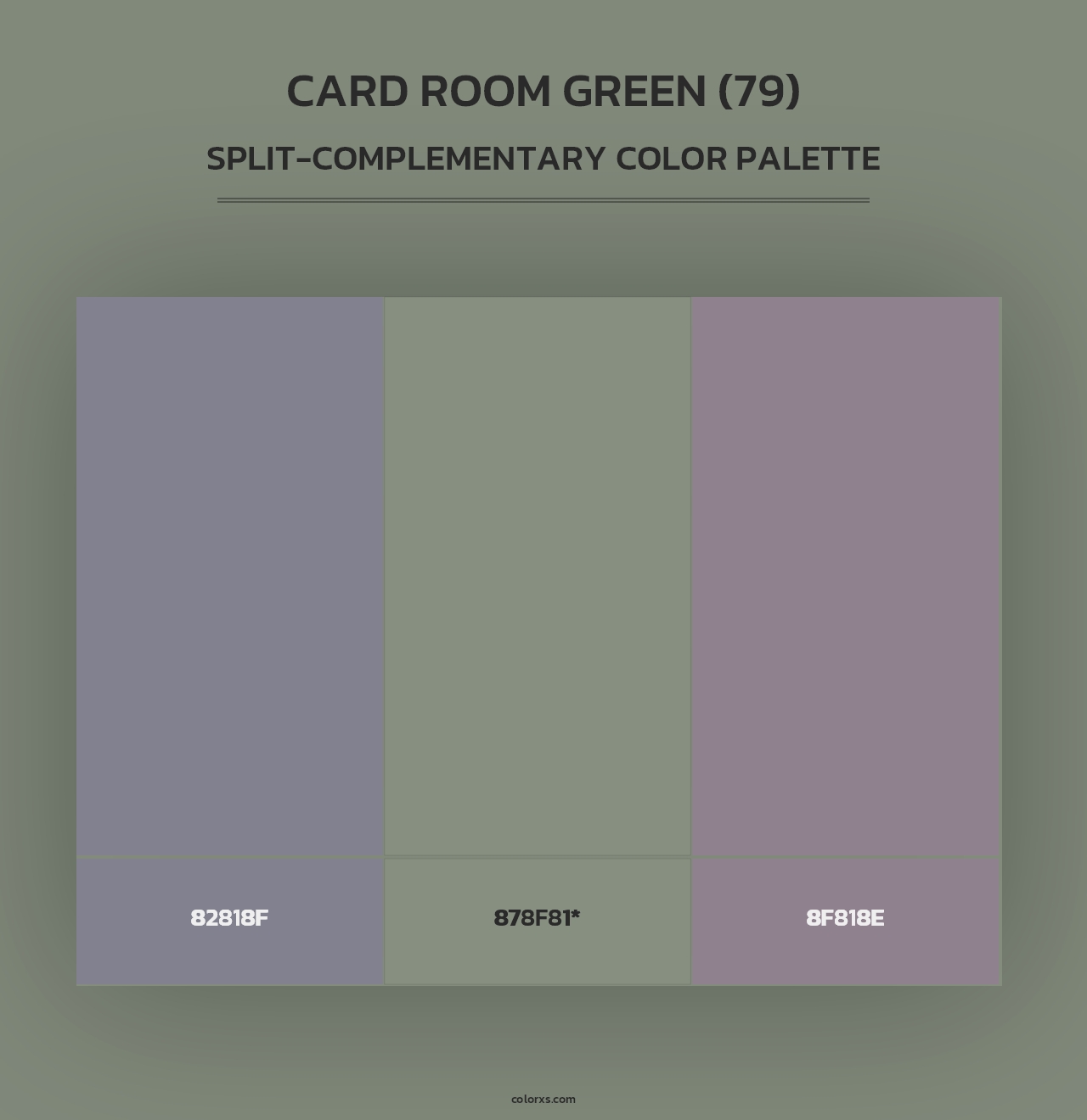Card Room Green (79) - Split-Complementary Color Palette