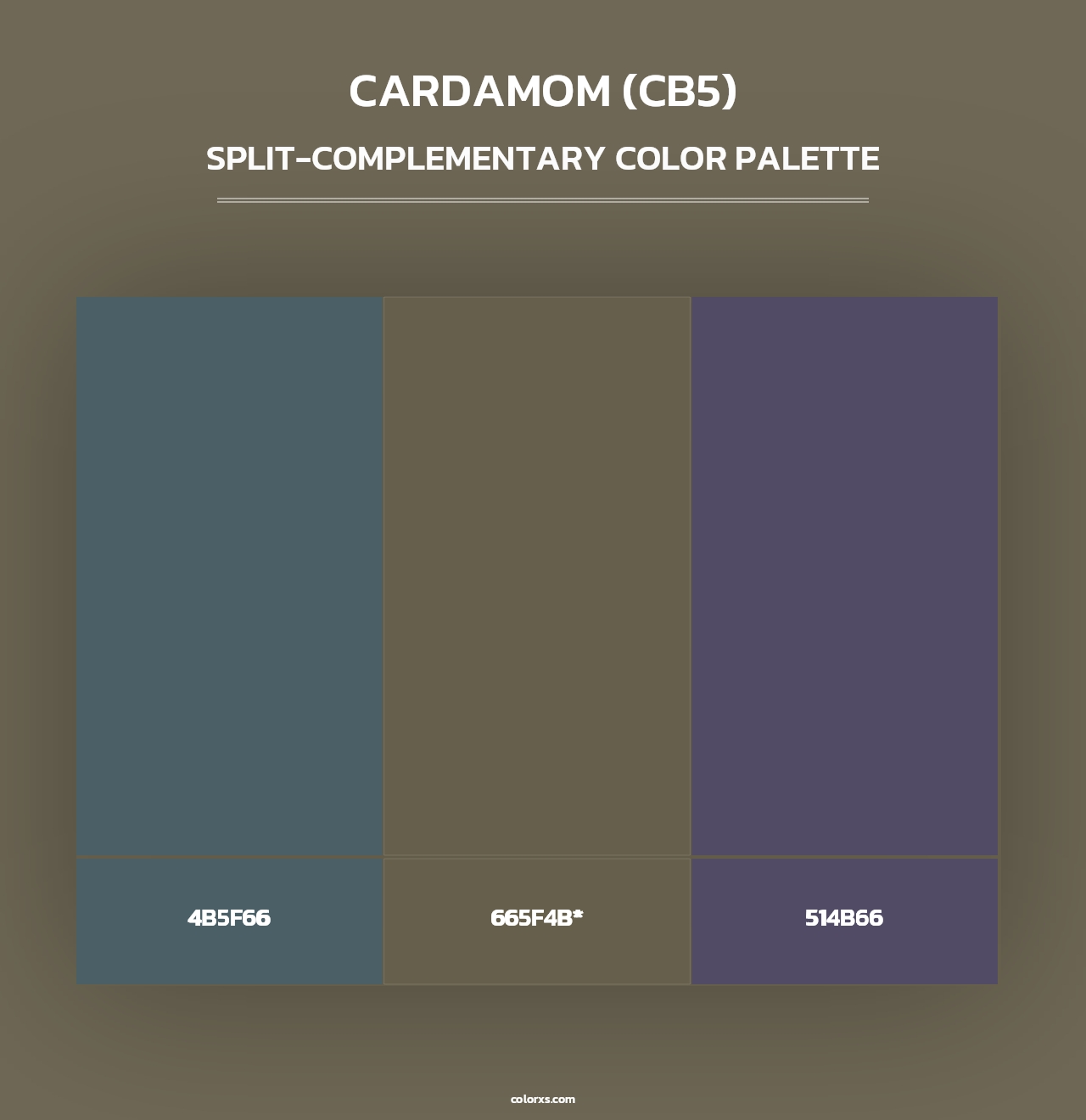 Cardamom (CB5) - Split-Complementary Color Palette
