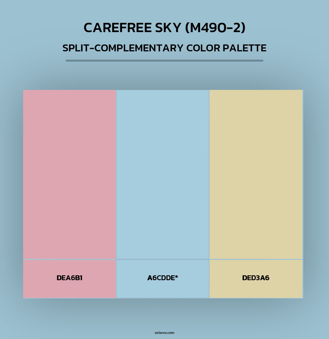 Carefree Sky (M490-2) - Split-Complementary Color Palette