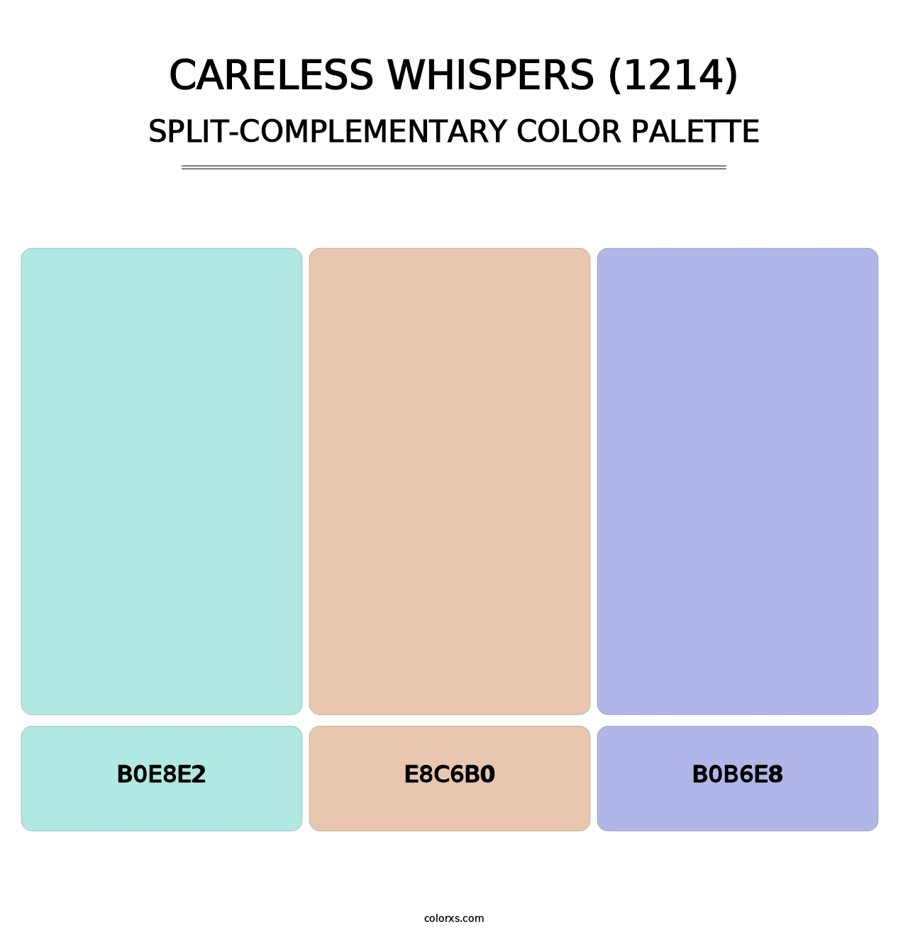Careless Whispers (1214) - Split-Complementary Color Palette