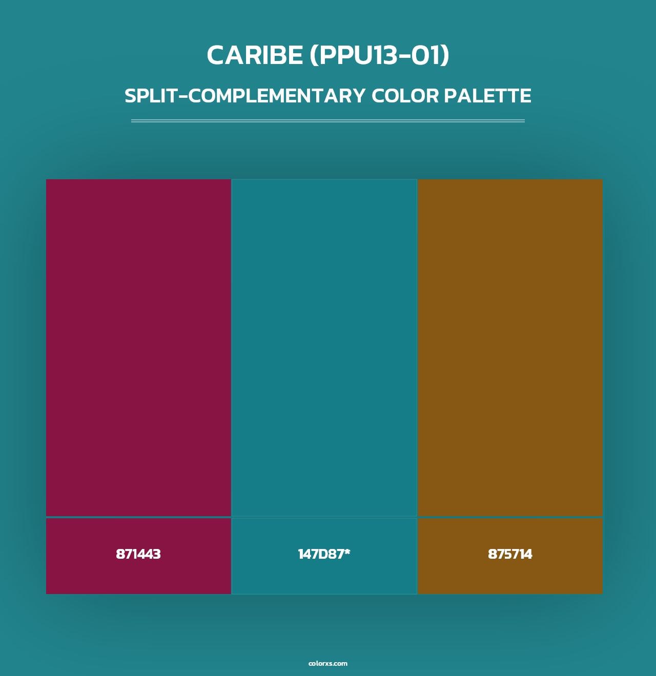 Caribe (PPU13-01) - Split-Complementary Color Palette
