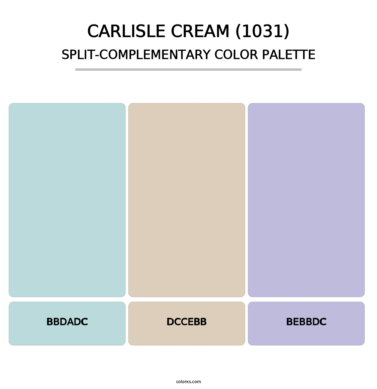 Carlisle Cream (1031) - Split-Complementary Color Palette