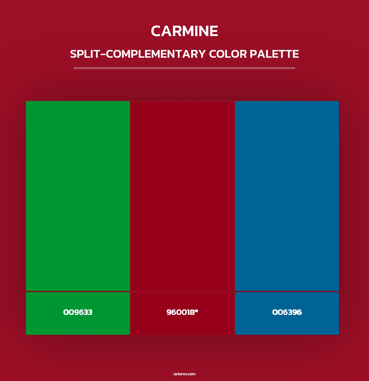 Carmine - Split-Complementary Color Palette