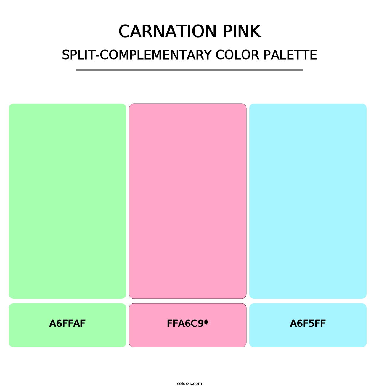 Carnation Pink - Split-Complementary Color Palette