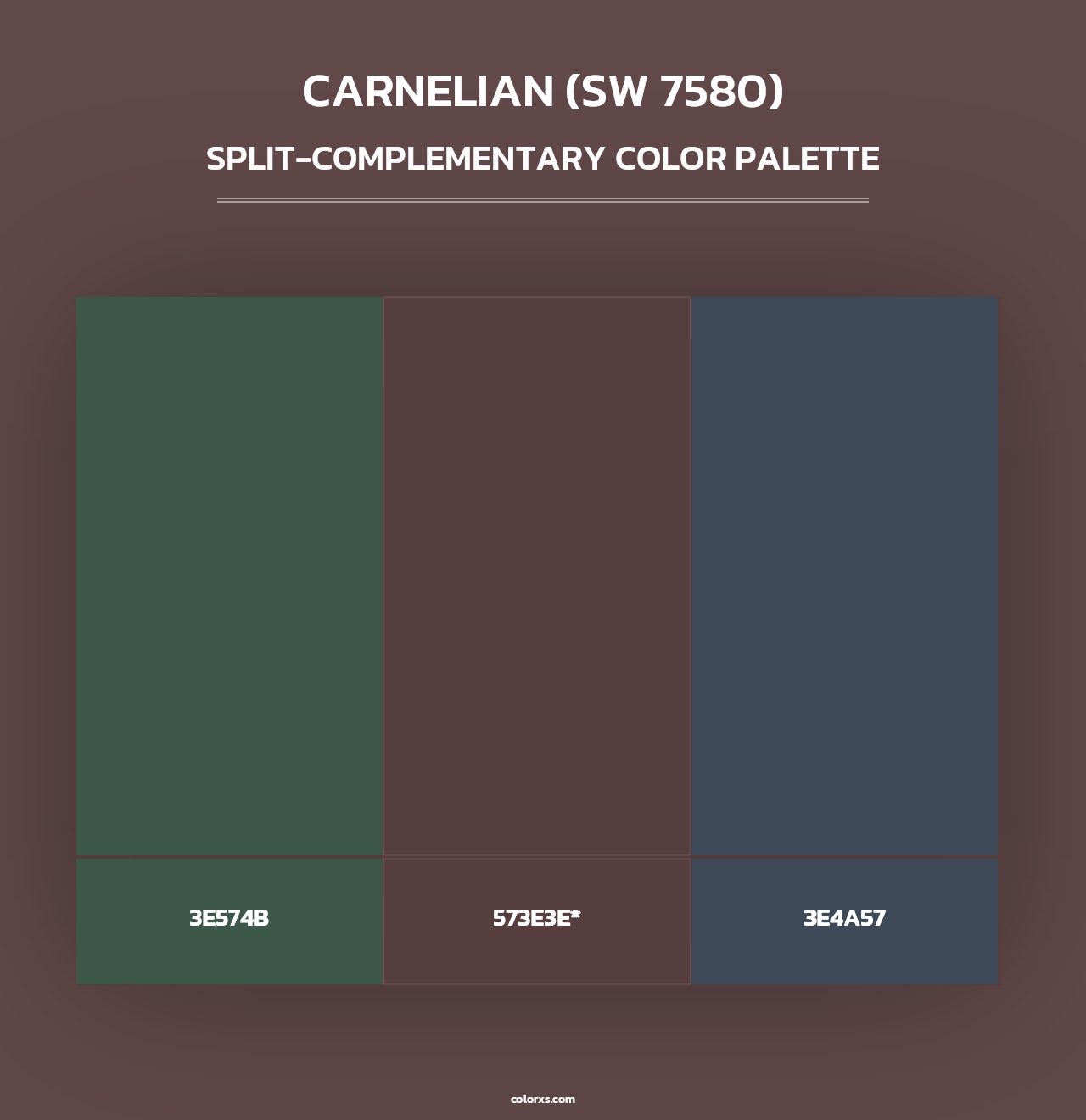 Carnelian (SW 7580) - Split-Complementary Color Palette