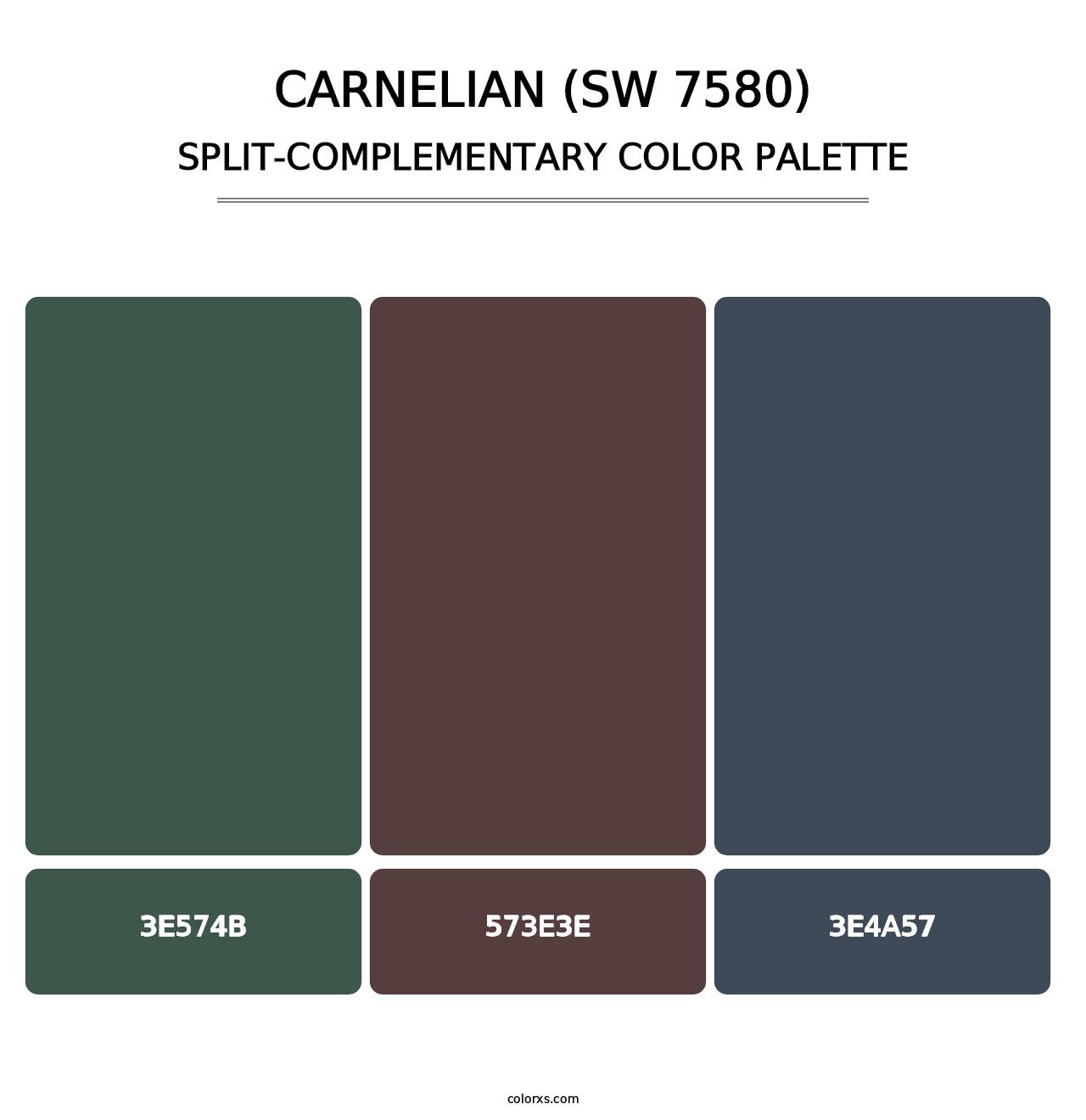 Carnelian (SW 7580) - Split-Complementary Color Palette