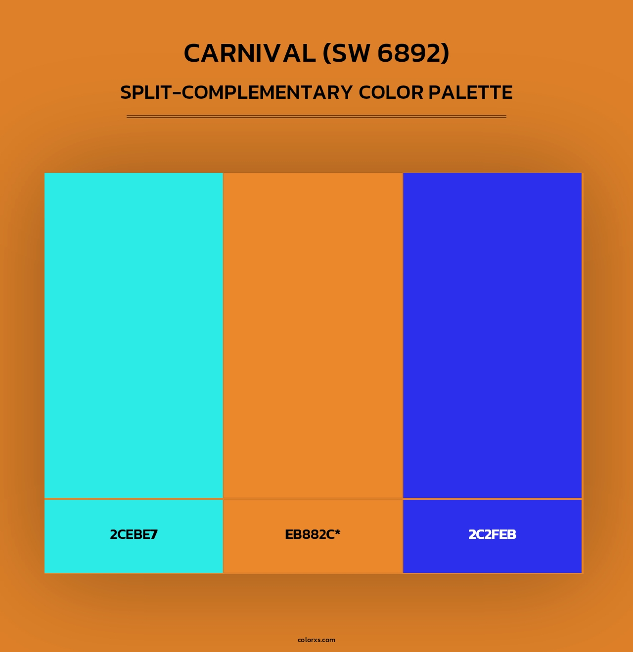 Carnival (SW 6892) - Split-Complementary Color Palette