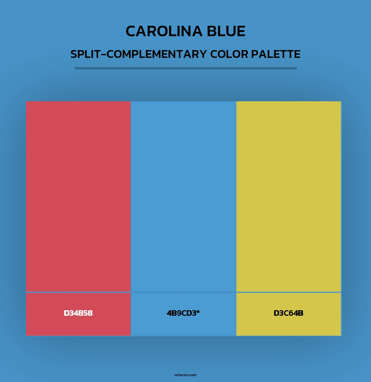 Carolina Blue - Split-Complementary Color Palette