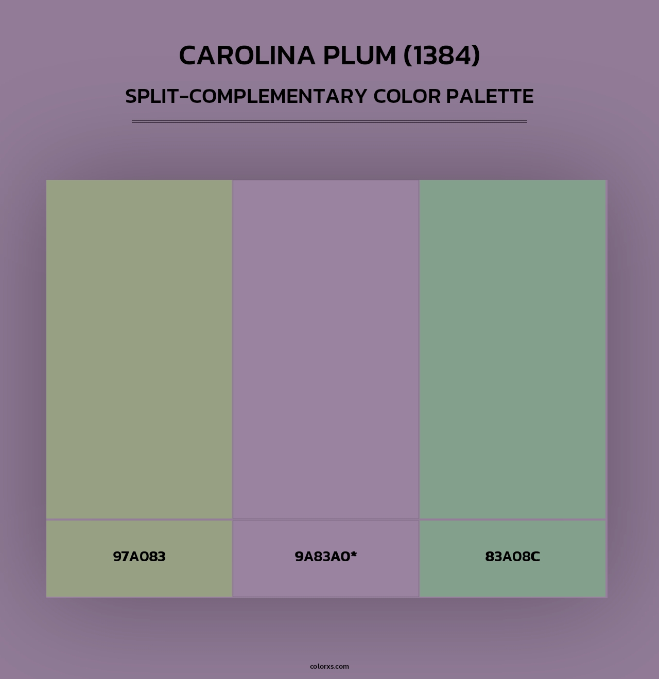 Carolina Plum (1384) - Split-Complementary Color Palette