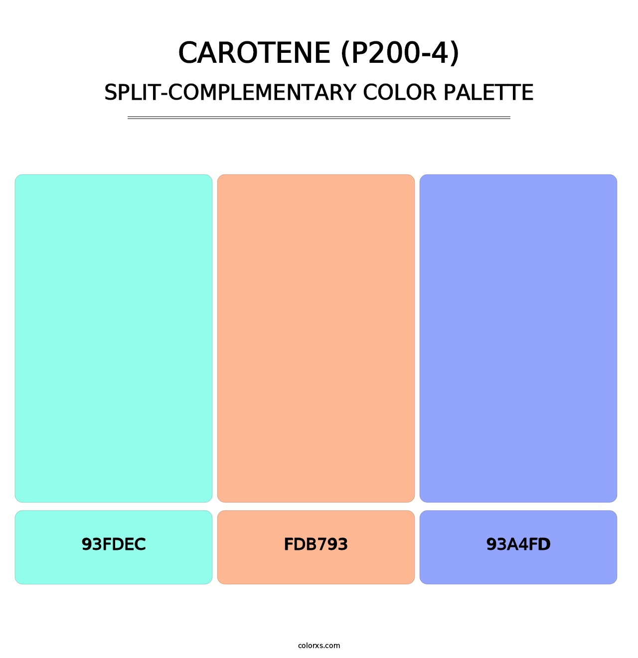 Carotene (P200-4) - Split-Complementary Color Palette