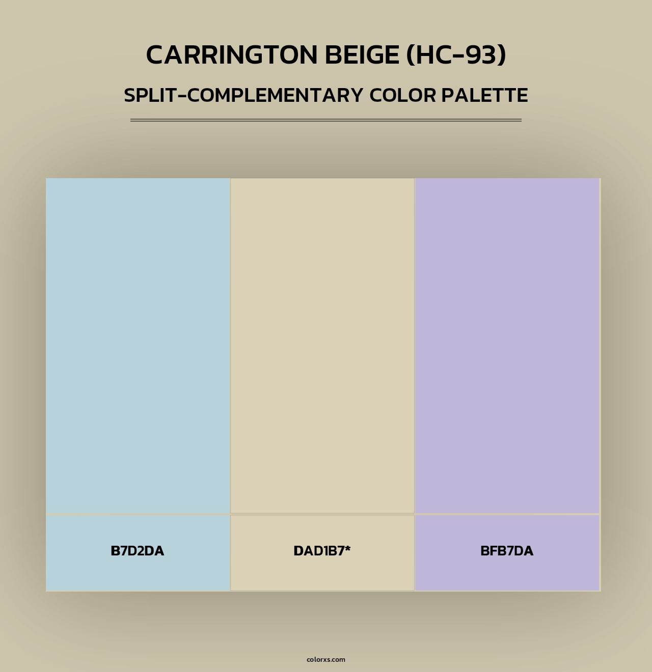 Carrington Beige (HC-93) - Split-Complementary Color Palette
