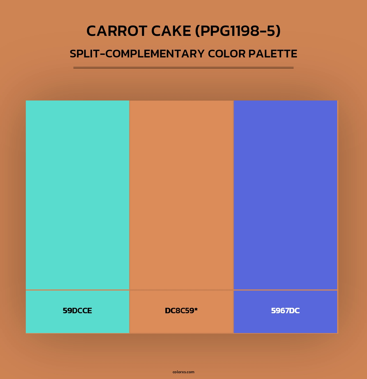 Carrot Cake (PPG1198-5) - Split-Complementary Color Palette