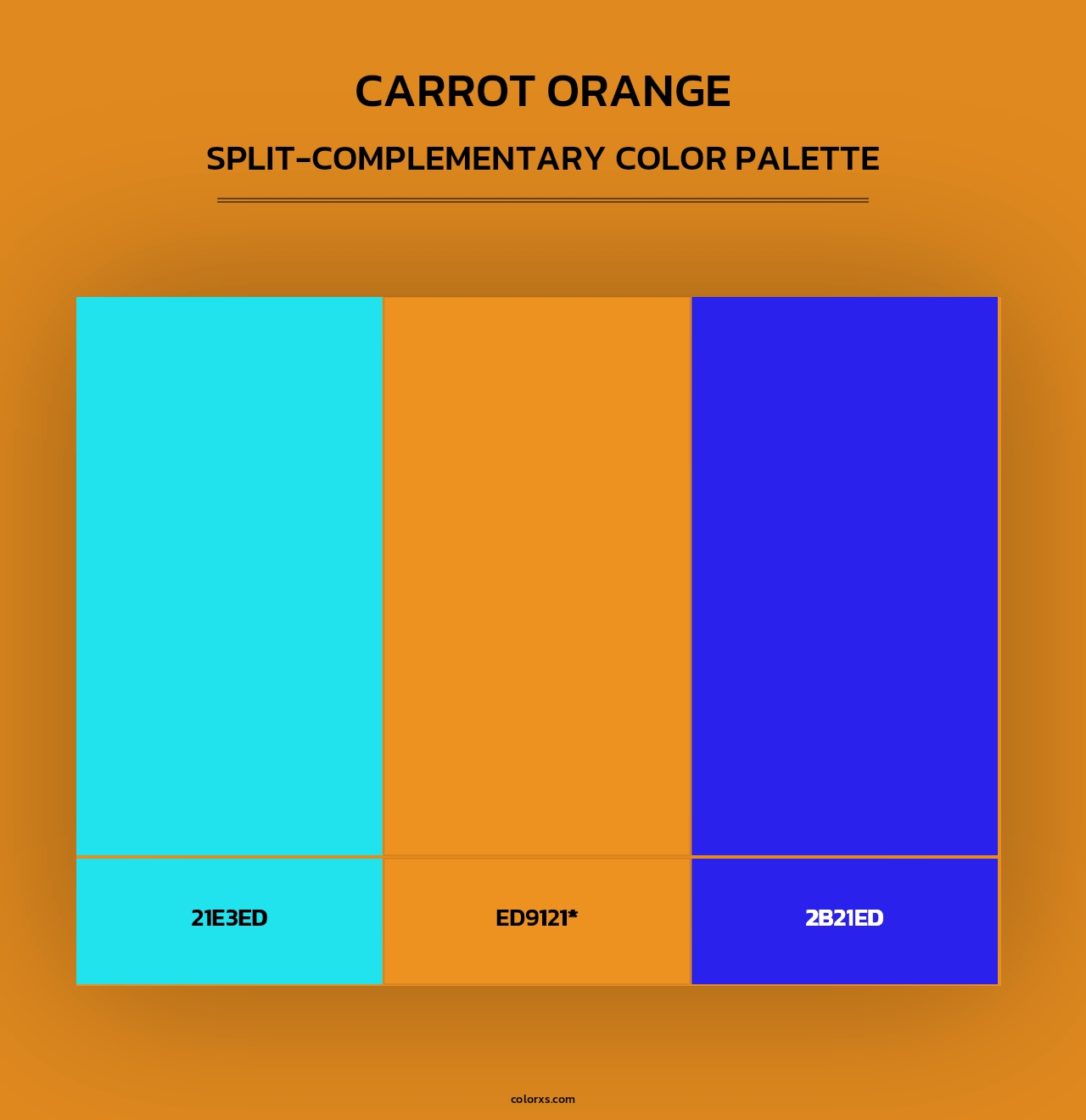 Carrot Orange - Split-Complementary Color Palette